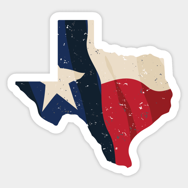 State of Texas with Texas Flag Overlay Sticker by hobrath